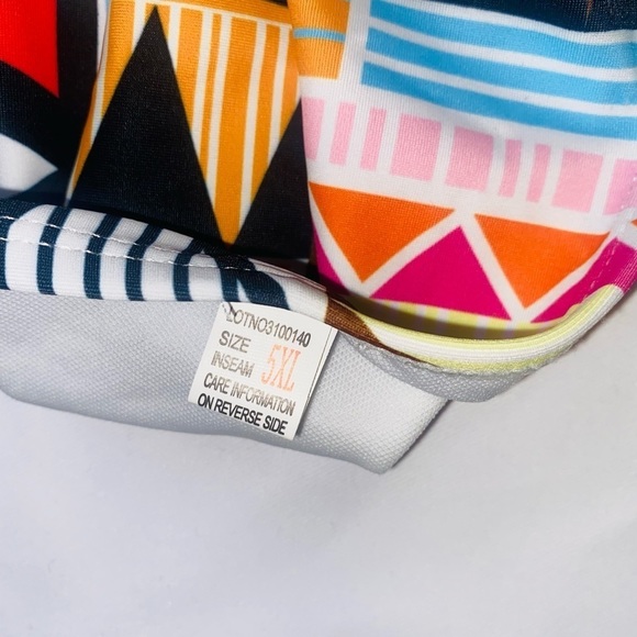 NWOT Aztec Geo Print High Waisted Bikini Bottom Size 5X - Picture 6 of 6